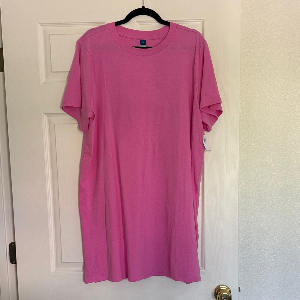 Old Navy Women’s Pink Short Sleeve T-Shirt Dress